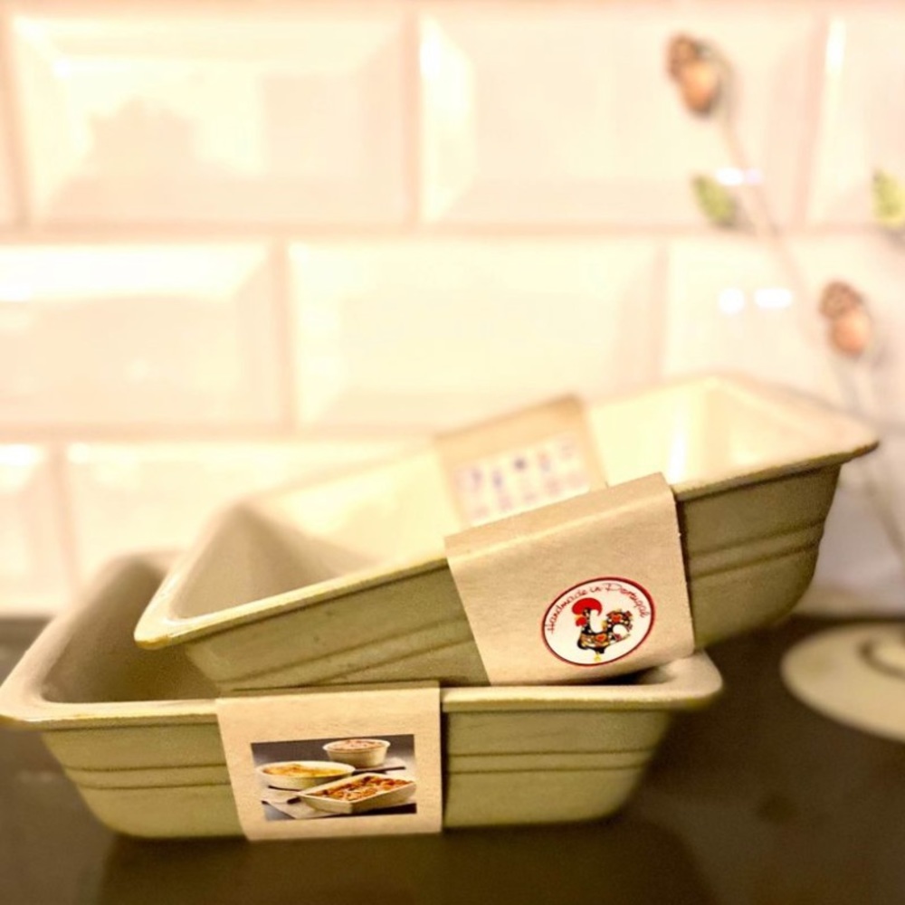Stoneware 0.75 L/ 3/4 qts pan Cooking Set of 2